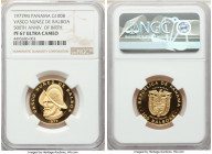 Republic gold "Vasco Nunez de Balboa - 500th Anniversary" 100 Balboas 1977-FM PR67 Ultra Cameo NGC, Franklin mint, KM41. AGW 0.2361 oz.

HID0980124201...
