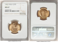 Republic gold 20 Soles 1962 MS67 NGC, Lima mint, KM229. AGW 0.2709 oz.

HID09801242017

© 2022 Heritage Auctions | All Rights Reserved