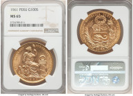 Republic gold 100 Soles 1961 MS65 NGC, Lima mint, KM231. AGW 1.3543 oz.

HID09801242017

© 2022 Heritage Auctions | All Rights Reserved