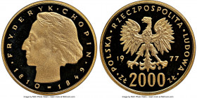 People's Republic gold Proof "Fryderyk Chopin" 2000 Zlotych 1977-MW PR68 Ultra Cameo NGC, Warsaw mint, KM-Y90. AGW 0.2315 oz.

HID09801242017

© 2022 ...