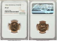 British Colony. Elizabeth II gold Proof Pound 1966 PR67 NGC, British Royal mint, KM6. AGW 0.2352 oz.

HID09801242017

© 2022 Heritage Auctions | All R...