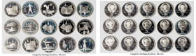 USSR 29-Piece Lot of Uncertified silver Proof "Olympics" Multiple Roubles, Consisting of 15 commemorative 5 Roubles and 14 commemorative 10 Roubles, a...
