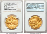 USSR gold "Apollo-Soyuz Test Project Commemoration" 1 Ounce Medal 1975 MS67 NGC, KM-Unl. No. 00064/10000. 32mm. 34.56gm. By I. Postol. Plain edge. A v...