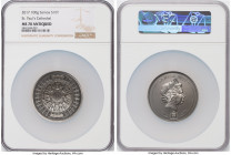 Tuiatua Tupua Tamasese Efi silver "St. Paul's Cathedral" 10 Dollars 2017 MS70 Antiqued NGC, KM-Unl. An intriguing concave issue displaying a highly de...