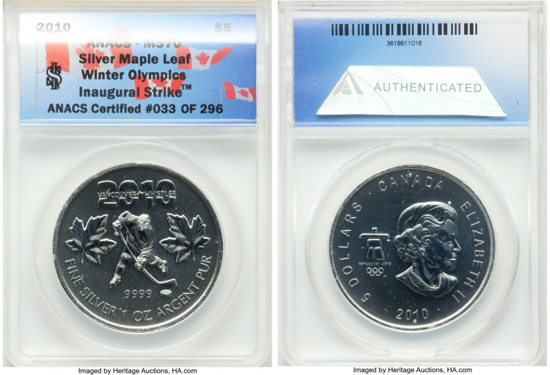 4-Piece Lot of Certified Assorted Issues, 1) Canada: Elizabeth II silver "Winter...