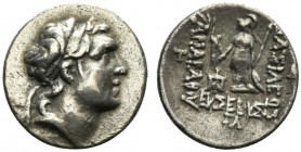 Kings of Cappadocia, Ariarathes V Eusebes Philopator (c. 163-130 BC). AR Drachm (17mm, 4.04g, 12h). Mint A (Eusebeia-Mazaka), year 33 (130/29 BC). Dia...