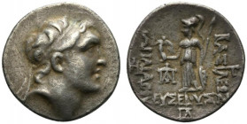 Kings of Cappadocia, Ariarathes V Eusebes Philopator (c. 163-130 BC). AR Drachm (18mm, 4.08g, 12h). Mint A (Eusebeia-Mazaka), year 33 (130/29 BC). Dia...