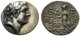 Kings of Cappadocia, Ariarathes V Eusebes Philopator (c. 163-130 BC). AR Drachm (19mm, 4.15g, 12h). Mint A (Eusebeia-Mazaka), year 33 (130/29 BC). Dia...