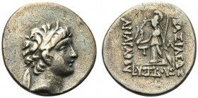 Kings of Cappadocia, Ariarathes VIII Eusebes Epiphanes (c. 100-95 BC). AR Drachm (17.5mm, 4.03g, 12h). Mint B (Eusebeia under Mt. Tauros), year 2 ? (9...