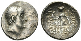 Kings of Cappadocia, Ariobarzanes I Philoromaios (95-63 BC). AR Drachm (16mm, 3.86g, 12h). Mint A (Eusebeia-Mazaka), year 29 (67/6 BC). Diademed head ...