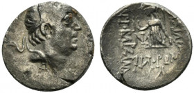 Kings of Cappadocia, Ariobarzanes I Philoromaios (95-63 BC). AR Drachm (16.5mm, 4.31g, 12h). Mint A (Eusebeia-Mazaka), year 30 (66/5 BC). Diademed hea...