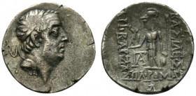 Kings of Cappadocia, Ariobarzanes I Philoromaios (95-63 BC). AR Drachm (17mm, 3.64g, 1h). Mint A (Eusebeia-Mazaka), year 30 (66/5 BC). Diademed head r...