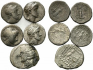 Kings of Cappadocia and Parthia, lot of 5 AR Drachms, to be catalog. Lot sold as is, no return