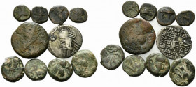 Lot of 10 Oriental Greek Æ and AR coins, to be catalog. Lot sold as is, no return