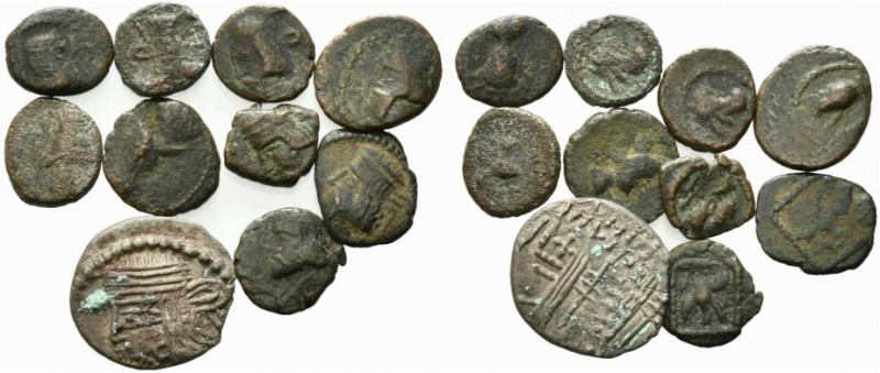 Lot of 10 Oriental Greek Æ and AR coins, to be catalog. Lot sold as is, no retur...