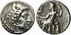 Celtic, Eastern Europe, Imitations of Alexander III of Macedon. 3rd-2nd centuries BC. AR Tetradrachm (25mm, 16.47g). Head of Herakles r., wearing lion...