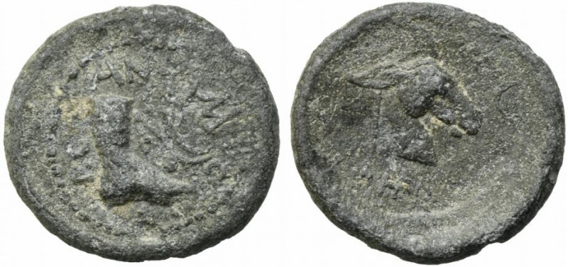 Spain, circa 1st century BC - 1st century AD. PB Tessera (25mm, 11g). PC AN MC, ...