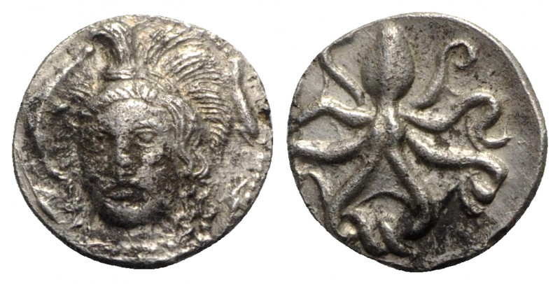 Sicily, Syracuse, c. 415-405 BC. AR Litra (9mm, 0.78g, 12h). Helmeted head of At...