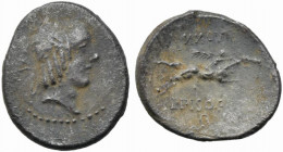 L. Calpurnius Piso Frugi, Rome, 90 BC. AR Denarius (19mm, 3.90g). Laureate head of Apollo r. R/ Horseman galloping r., holding palm branch and reins. ...