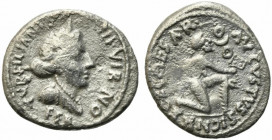 Augustus (27 BC-AD 14). AR Denarius (20.5mm, 3.57g). Rome, P. Petronius Turpilianus, moneyer, c. 19 BC. Diademed and draped bust of Feronia r. R/ Arme...