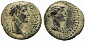 Claudius with Agrippina Junior (41-54). Lycaonia, Iconium. Æ (21mm, 4.61g). Laureate head of Claudius r. R/ Draped bust of Agrippina Junior r. RPC I 3...