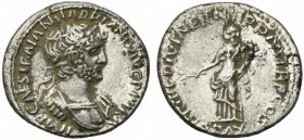Hadrian (117-138). AR Denarius (19mm, 2.98g). Eastern mint(?), AD 117. Laureate and draped bust r. Rev. Pax standing l., holding branch and cornucopia...