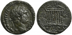 Hadrian (117-138). Koinon of Bithynia. Æ (21mm, 5.43g, 7h). Laureate head r. R/ Octastyle temple. RPC III 999. Dark patina, VF

Ex Fritz Rudolf Künker...