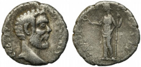 Clodius Albinus (Caesar, 193-195). AR Denarius (17mm, 2.85g). Alexandria, 194-5. Bare head r. R/ Felicitas standing l., holding caduceus and long scep...