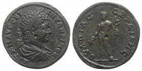 Caracalla (198-217). Thrace, Serdica. Æ (30mm, 14.93g, 6h). Laureate, draped and cuirassed bust r. R/ Hermes standing l., holding purse and caduceus. ...