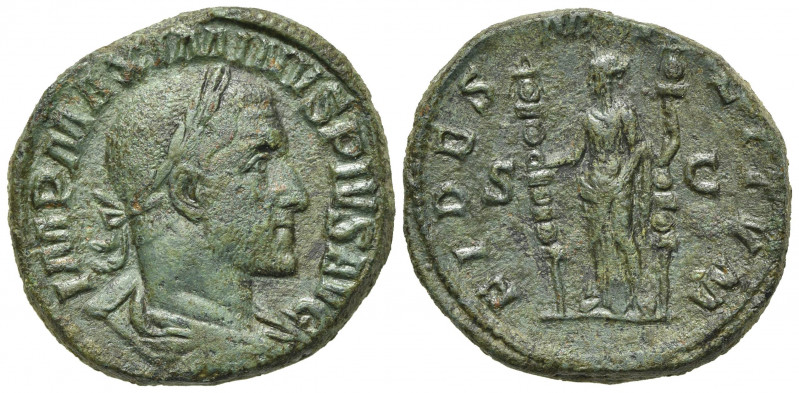 Maximinus I (235-238). Æ Sestertius (30mm, 23.96g, 12h). Rome, 236-7. Laureate, ...