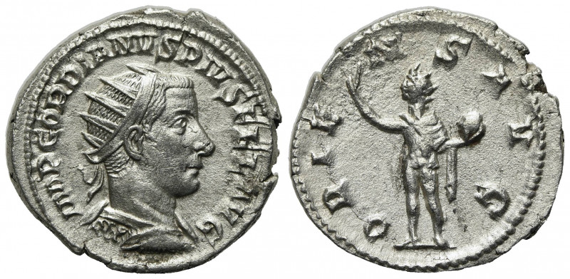 Gordian III (238-244). AR Antoninianus (23mm, 4.90g, 6h). Antioch, 242-4. Radiat...