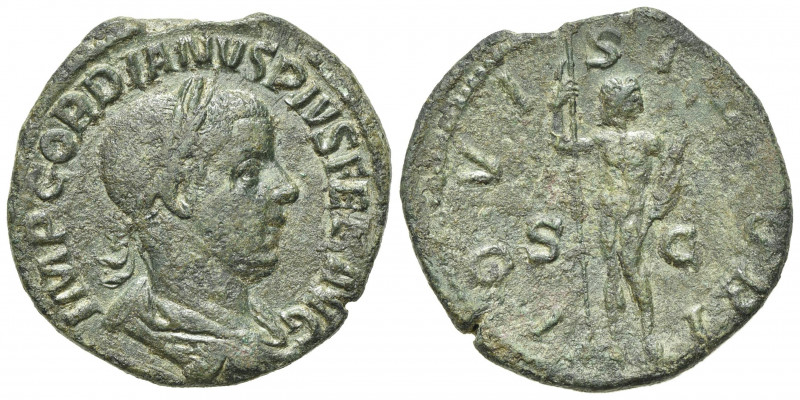 Gordian III (238-244). Æ Sestertius (30mm, 15.11g, 12h). Rome, AD 240. Laureate,...