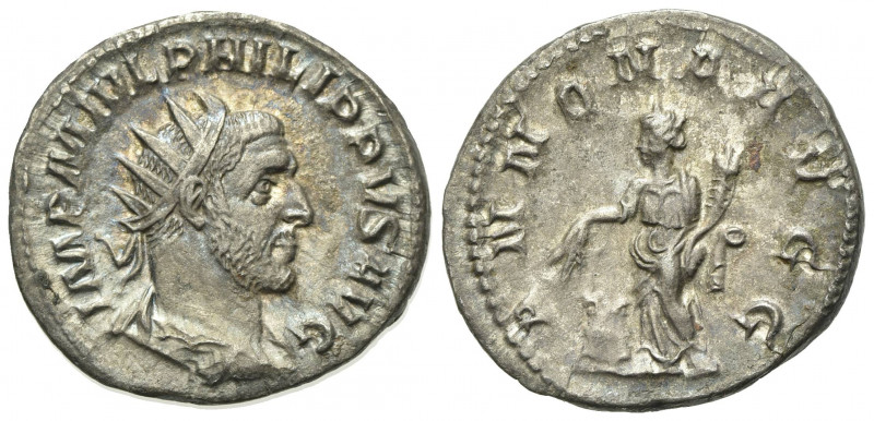 Philip I (244-249). AR Antoninianus (22mm, 3.59g, 12h). Rome, 244-7. Radiate, dr...