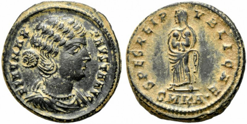 Fausta (Augusta, 324-326). Æ Follis (19.5mm, 3.94g). Cyzicus, 325-6. Draped bust...