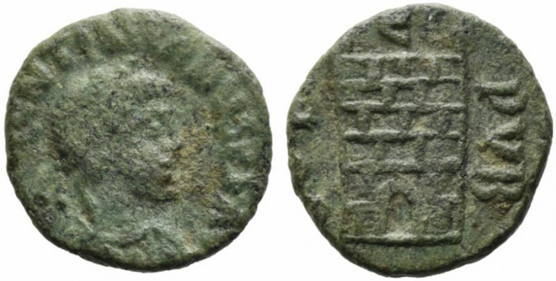 Valentinian III (425-455). Æ Nummus (12mm, 1.34g). Rome, c. 425-435. Diademed, d...