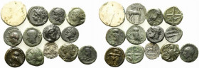 Sicily, lot of 15 AR and Æ coins, to be catalog. Lot sold as is, no return