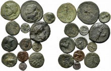 Sicily, lot of 13 Æ coins, to be catalog. Lot sold as is, no return