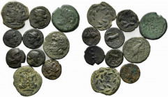 Sicily, lot of 10 Æ coins, to be catalog. Lot sold as is, no return