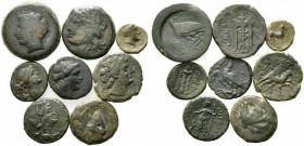 Sicily, lot of 8 Æ coins, to be catalog. Lot sold as is, no return