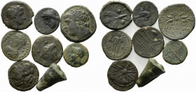 Sicily, lot of 8 Æ coins, to be catalog. Lot sold as is, no return