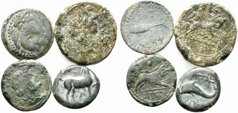 Lot of 4 Greek Æ coins, to be catalog. Lot sold as is, no return