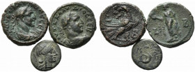 Lot of 3 Greek (Mysia, Pergamon) and Roman Provincial (Egypt, Alexandria) Æ coins, to be catalog. Lot sold as is, no return