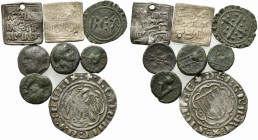 Mixed lot of 8 Greek, Islamic and Medieval AR and Æ coins, to be catalog. Lot sold as is, no return