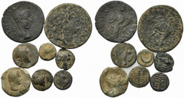 Lot of 8 Greek and Roman Æ coins, to be catalog. Lot sold as is, no return