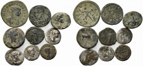 Lot of 9 Roman Provincial and Roman Imperial AR and Æ coins, to be catalog. Lot sold as is, no return