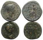 Lot of 2 Roman Imperial Æ Sestertii, including Julia Mamaea (R/ Venus) and Trajan Decius (R/ Pannoniae). Lot sold as is, no return