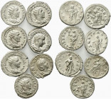Lot of 7 Roman Imperial Antoninianii, to be catalog. Lot sold as is, no return