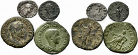 Lot of 4 Roman Imperial AR and Æ coins, to be catalog. Lot sold as is, no return