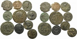 Lot of 10 Late Roman Imperial Æ coins, to be catalog. Lot sold as is, no return
