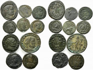 Lot of 10 Late Roman Imperial Æ coins, to be catalog. Lot sold as is, no return